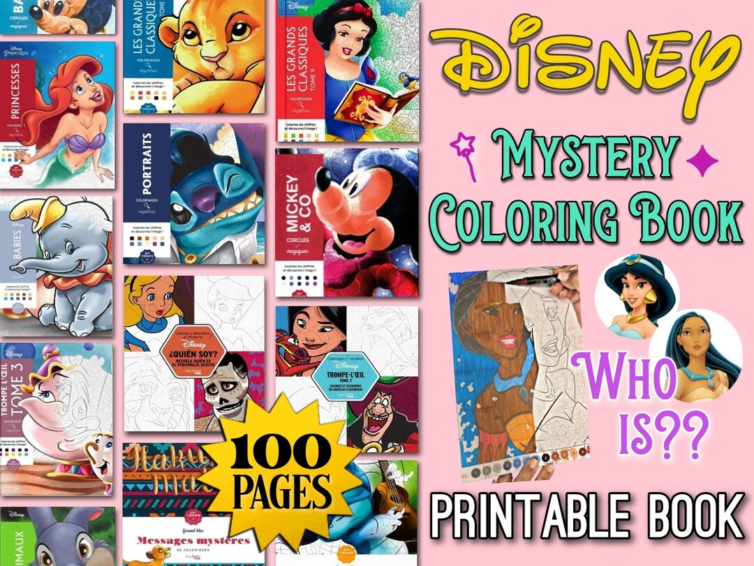Mystery Coloring Book Etsy Canada