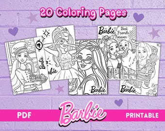 Kawaii Fashion Doll Coloring Pages Pack | Cute Printable Coloring Sheets | Aesthetic Coloring Pages | Digital Download for Kids & Adults