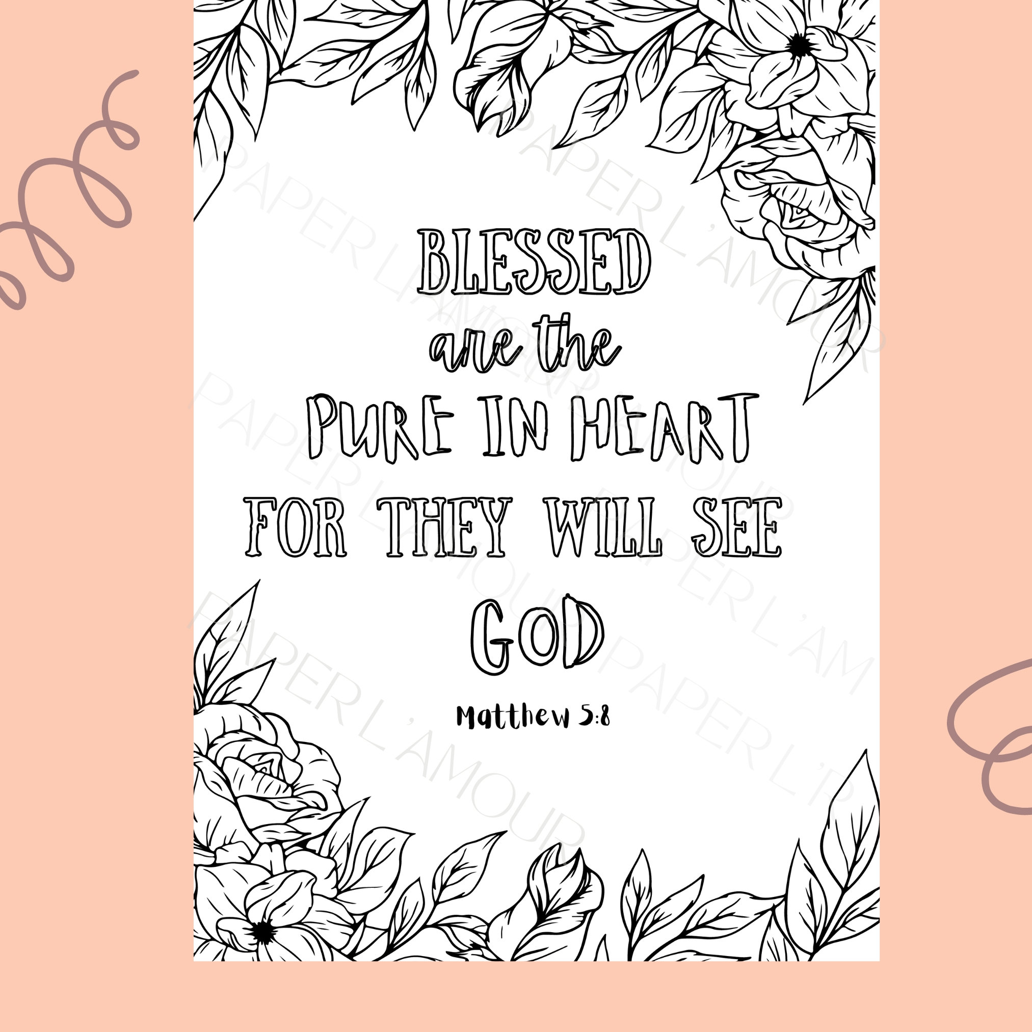 Beatitudes Coloring Page for Adults - Il Fullxfull.4814968563 Rdfm 