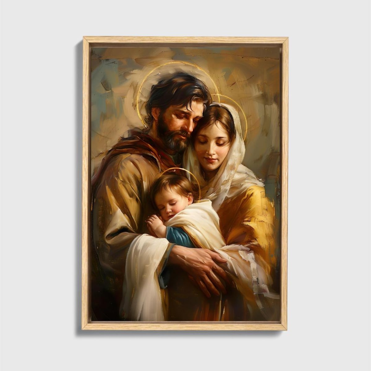 Holy Family Wall Art, 5.5 x 8.3 in, dark wood, Jesus Mary and Joseph, - Etsy