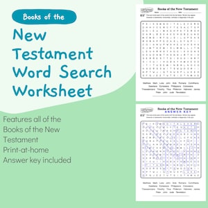 New Testament Books Word Search: Christian Activity (Print-at-Home)