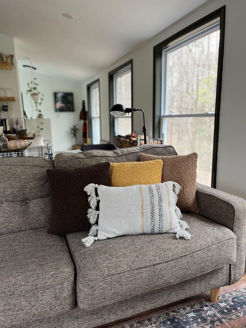 Teddy Bouclé Throw Pillow Cover | Cozy Plush Cushion for Bed, Sofa & Couch | Warm Minimal Home Decor | 18x18 inches image 5