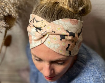 Organic Headbands for women | Stretchy cotton jersey | Unique Prints designed by seller | Limited edition| Hairband | Twisted headband