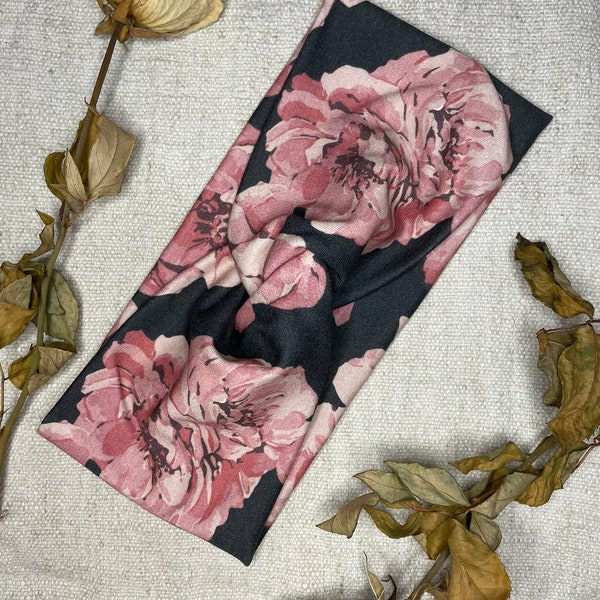 Organic Headbands for women | Stretchy cotton jersey | Unique Prints designed by seller | Limited edition| Hairband | Twisted headband