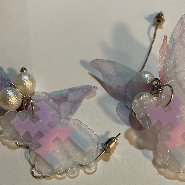 Excision butterfly earrings