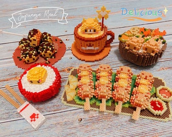 Food Hama Beads 3d Cute Fast Food Series 3D Perler Beads Patterns