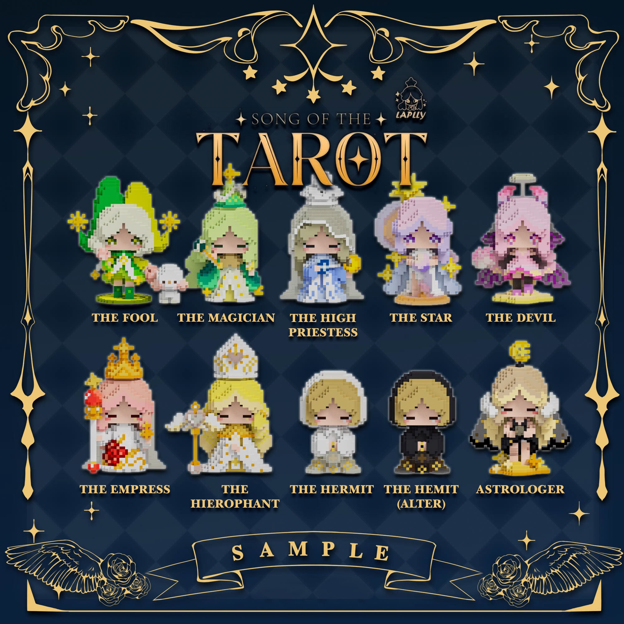 Laplly - Song of the Tarot [DIGITAL 3D Perler Bead Pattern