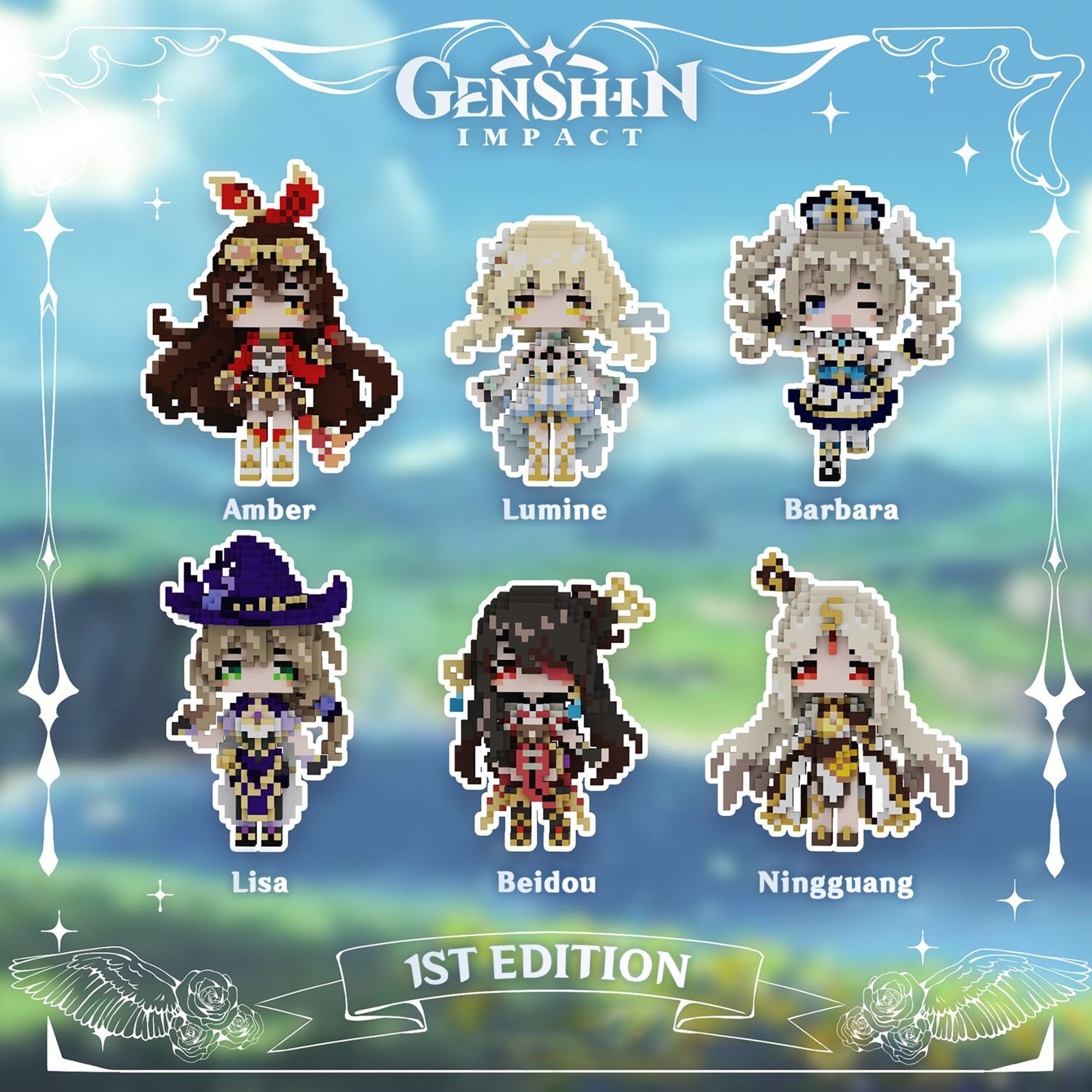 Instant Download Genshin Impact 3D Perler Bead Pattern, 50% OFF