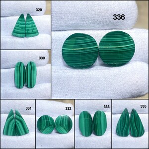 70% Rabatt auf Malachit AAA + Qualität Natürliche Designer Malachit Paar Edelstein Cabochon, Ohrring Paar, loses Edelstein Paar