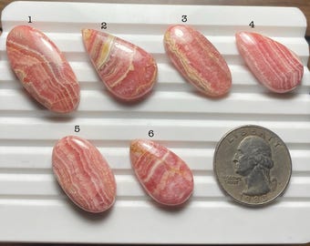 Natural Rhodochrosite Gemstone Cabochon for Jewelry Making