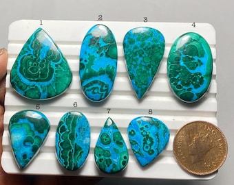 Chrysocolla Malachite A One Quality 100% Natural Chrysocolla Malachite Cabochons Loose Gemstone For Making Jewelry