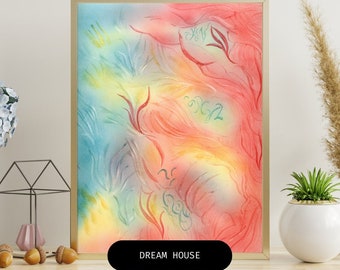 manifest DREAM HOUSE, light language to attract money to buy comfortable home ENJOY your private space, channeled art pritnable wall art