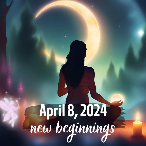 Custom NEW MOON ritual - April 8 2024, February ceremony for new beginnings & intense energy cleanse, Energetic protection shield