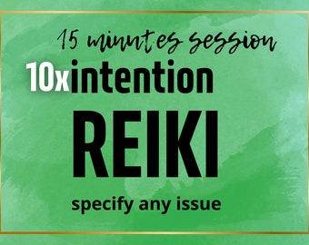 10 REIKI SESSIONS to attune your energy with your MANIFESTATION of money love success; Energy healing for a week of chakras balancing