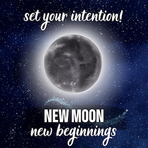 Custom NEW MOON ritual - Ceremony for new beginnings & intense energy cleanse enhanced by lunar energy, Luna magic