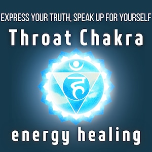 5x essential THROAT CHAKRA HEALING sessions, Distant Reiki for 5th chakra, Energy to express personal truth, communicate clearly, speak up
