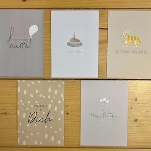 Postkarten Set A6 Geburtstag Glückwünsche
