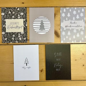 Postkarten A6 Set Weihnachten / Scandi / Christmas