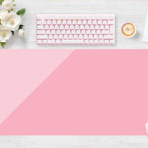 Desk pad Pink Light Dust Pastel Bicolor, Mouse pad, Mouse mat, Extra Large, Laptop Mat, Gaming Setup, Trendy Workspace, Desk Accessory Decor