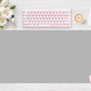 Desk pad Grey Light, Mouse pad, Mouse mat, Extra Large, Laptop Mat, Gaming Setup, Trendy Workspace, Desk Accessory Decor