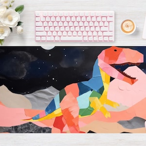 Desk pad Dinosaur tyrannosaurus T-rex, Mouse pad, Mouse mat, Extra Large, Laptop Mat, Gaming Setup, Trendy Workspace, Desk Accessory Decor