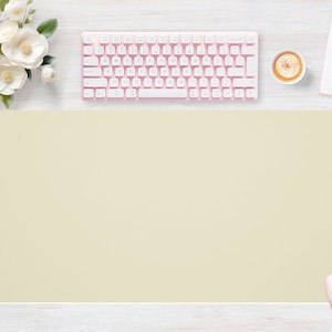 Desk pad Yellow Sorbet Pale, Mouse pad, Mouse mat, Extra Large, Laptop Mat, Gaming Setup, Trendy Workspace, Desk Accessory Decor