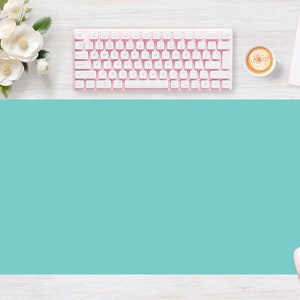 Desk pad Green Teal, Mouse pad, Mouse mat, Extra Large, Laptop Mat, Gaming Setup, Trendy Workspace, Desk Accessory Decor