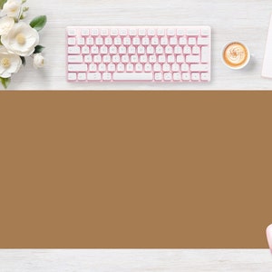 Desk pad Brown Light, Mouse pad, Mouse mat, Extra Large, Laptop Mat, Gaming Setup, Trendy Workspace, Desk Accessory Decor