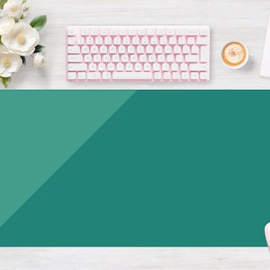 Desk pad Green Dark Bicolor, Mouse pad, Mouse mat, Extra Large, Laptop Mat, Gaming Setup, Trendy Workspace, Desk Accessory Decor
