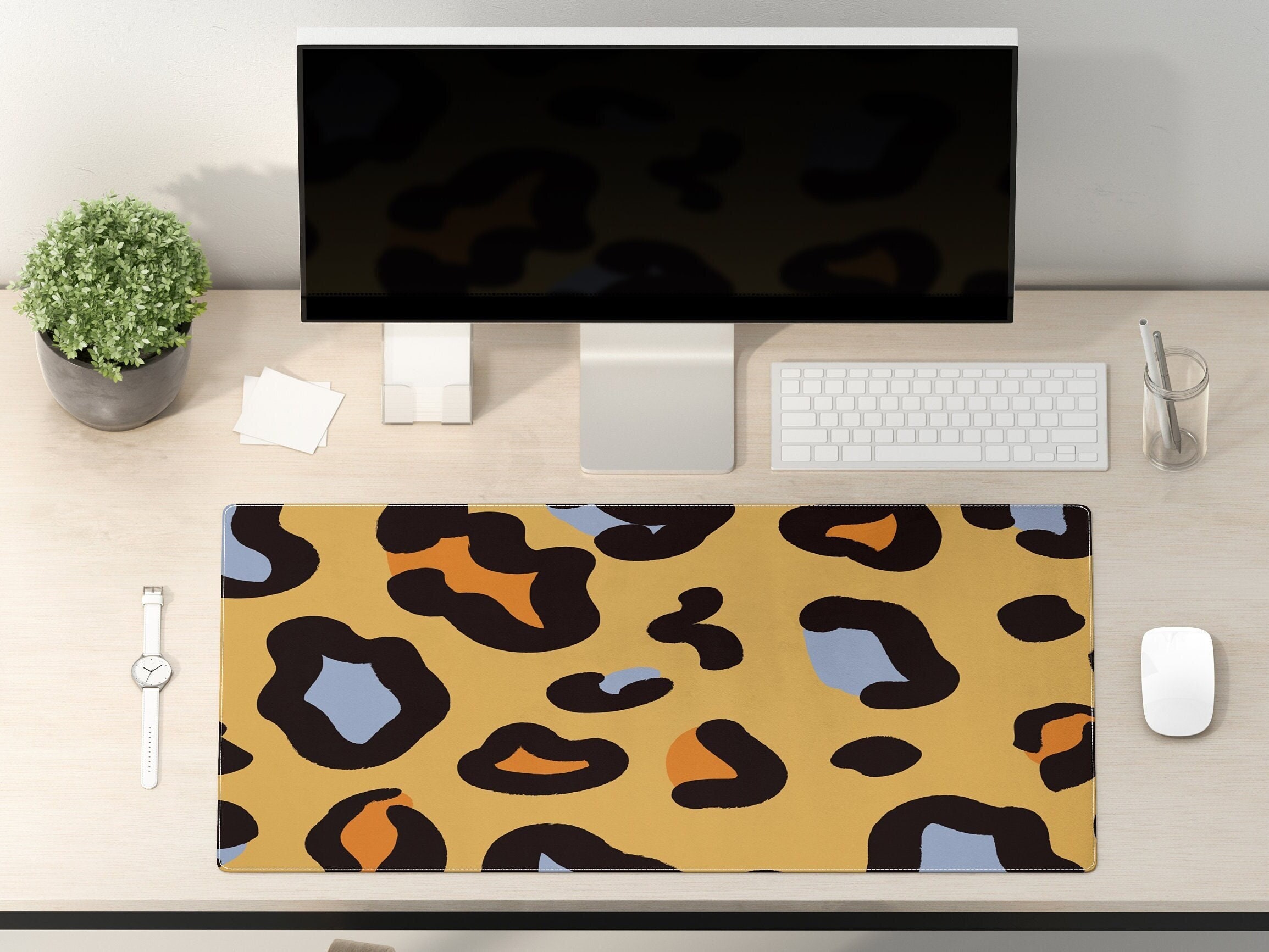 hand Onderstrepen puree Animal leopard wild animalier pattern deskdecor Desk - Etsy België