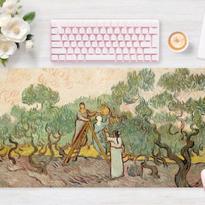 Desk pad Van Gogh, Mouse pad, Mouse mat, Extra Large, Laptop Mat, Gaming Setup, Trendy Workspace, Desk Accessory Decor