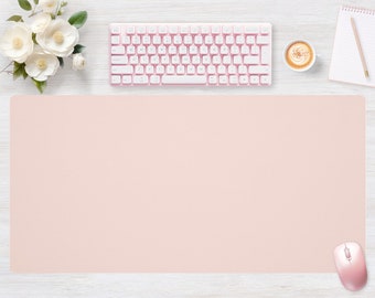 Desk pad Pink Blush Powder, Mouse pad, Mouse mat, Extra Large, Laptop Mat, Gaming Setup, Trendy Workspace, Desk Accessory Decor