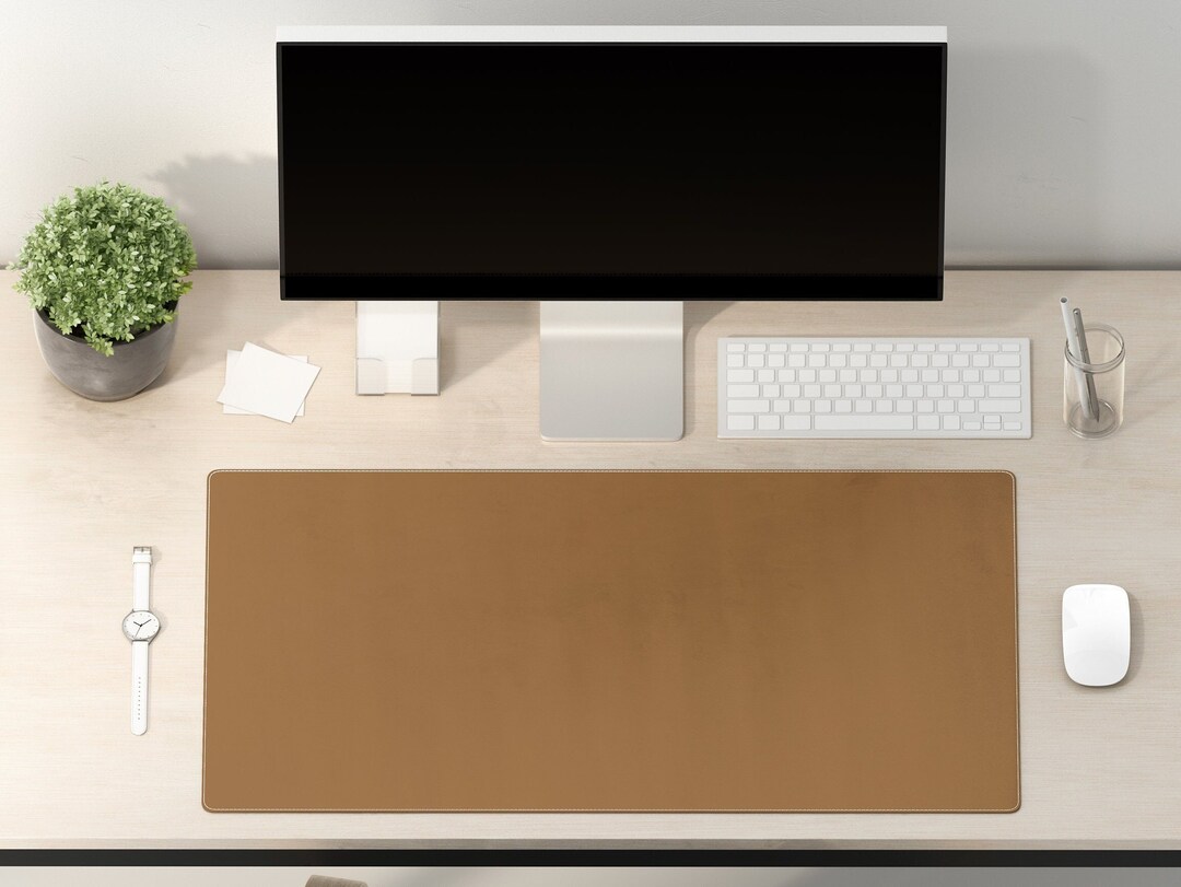 Desk Pad Brown Solid Mouse Pad Mouse Mat Extra Large Etsy