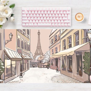 Desk pad Paris France, Mouse pad, Mouse mat, Extra Large, Laptop Mat, Gaming Setup, Trendy Workspace, Desk Accessory Decor