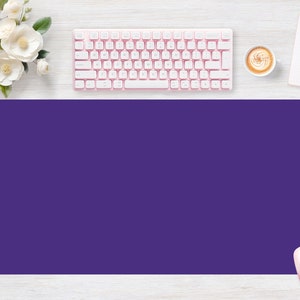 Desk pad Purple Vivid, Mouse pad, Mouse mat, Extra Large, Laptop Mat, Gaming Setup, Trendy Workspace, Desk Accessory Decor