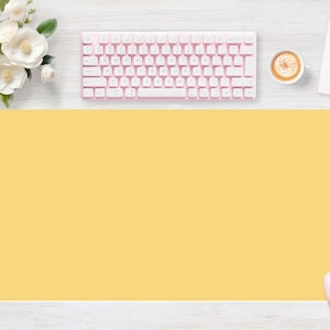 Desk pad Yellow Straw, Mouse pad, Mouse mat, Extra Large, Laptop Mat, Gaming Setup, Trendy Workspace, Desk Accessory Decor