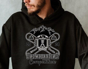 Skull Snowboard shirt for him Hoodie, Snowboarder shirt,  Snowboard Lover Hoodie, Snowboarding Sweatshirt , retro  Snowboarding,apres ski