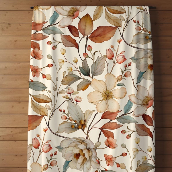 Beautiful Fall Floral Autumn Home Decor Luxe Blanket/Throw Fall Wall Art Fall Cabin Decor Couch Throw Christmas Cozy Blanket Great gift 9996