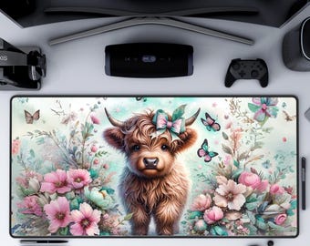 Cute Highland Cow Desk mat Office Gift Farmhouse Decor XXL Gaming Mat Large Mousepad XL Gaming Gift Computer Desk Office Coworker Gift202535