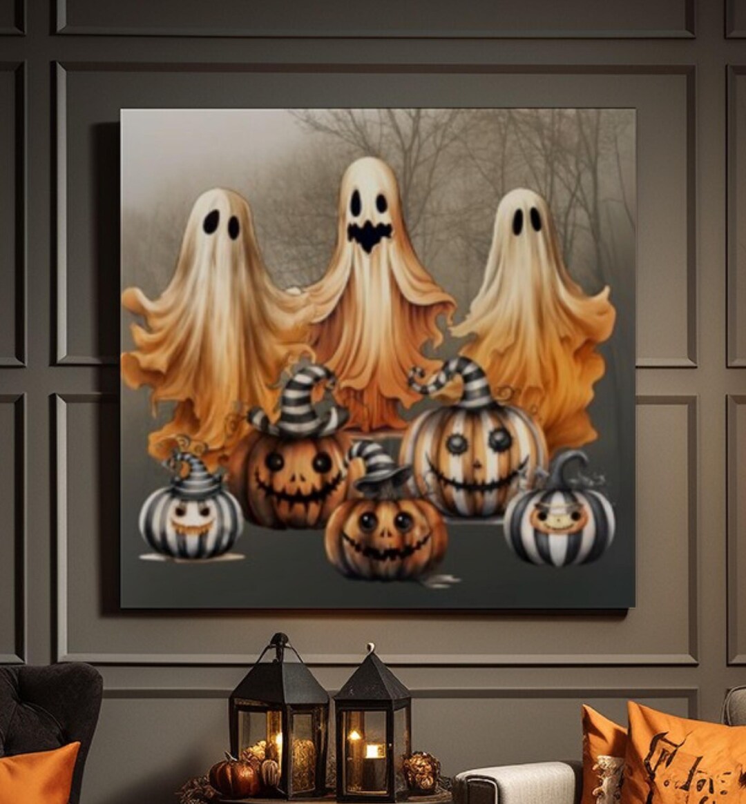 Dark Moody Halloween Ghost Fine Art Paper Print Fall Decor Cottagecore ...