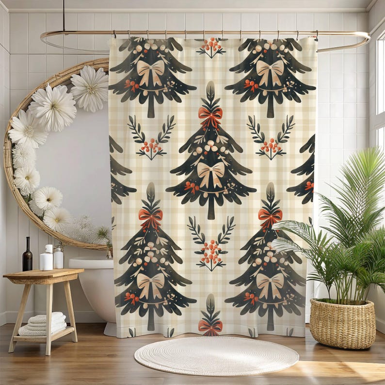 Cottagecore Boho Christmas Tree Scandinavian Christmas Bath Luxury