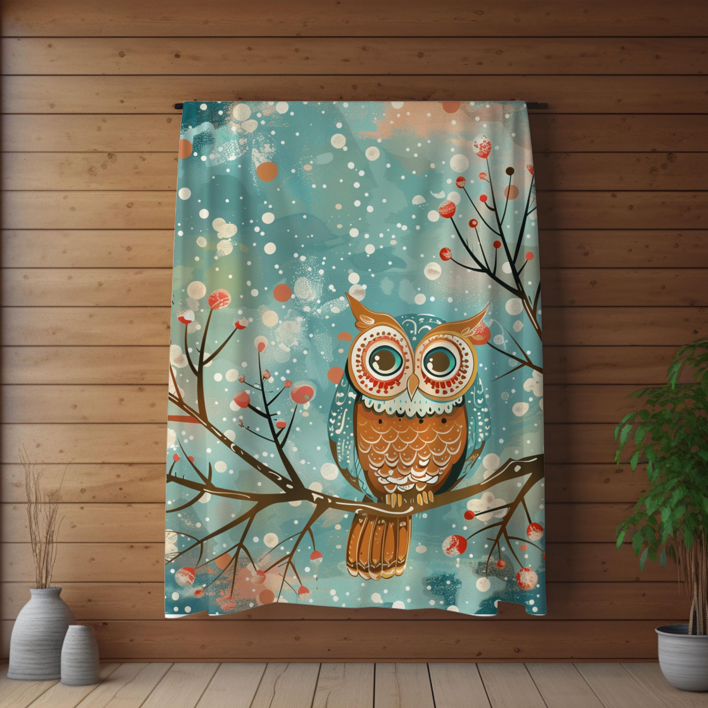 Beautiful Floral Owl Decor Luxury Blanket/Throw Farmhouse Home Decor Couch Throw Christmas Cozy Blan