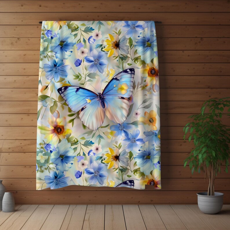 Cute Floral Butterfly Home Decor Luxury Blanket/throw Fall Farmhouse