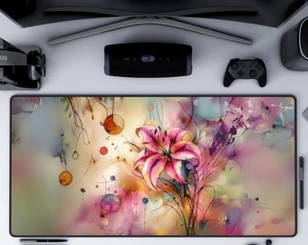 Cottagecore Watercolor Floral Decor Desk Mat Gaming Mat Flower Mouse Pad Desk Mat Great coworker gift graduation Christmas gift10151086