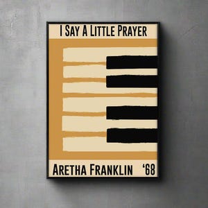 Aretha Franklin Poster | Music Wall Art | Jazz Print | Buy 3 get 15% off use code DALSTON3