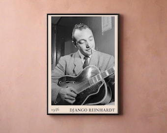 Django Reinhardt Poster | Vintage Poster | Music Print | Wall Art | Buy 3 get 15% off use code DALSTON3