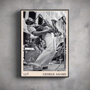 Póster de jazz de George Adams / Impresión de jazz / Póster de concierto / Compre 3 y obtenga un 15% de descuento con el código DALSTON3