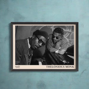 Thelonious Monk Poster | Retro Poster | Music Print | Jazz Poster | Buy 3 get 15% off use code DALSTON3