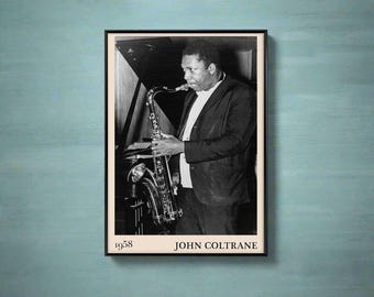 John Coltrane Jazztryck | Vintagefotografi från 1958