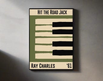 Ray Charles 'Hit the Road Jack' Piano Art Print